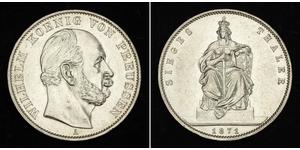 1 Thaler Regno di Prussia (1701-1918) Argento Wilhelm I, German Emperor (1797-1888)