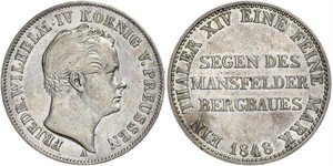 1 Thaler Regno di Prussia (1701-1918) Argento Federico Guglielmo IV di Prussia (1795 - 1861)