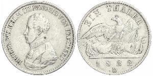 1 Thaler Regno di Prussia (1701-1918) Argento Federico Guglielmo III di Prussia  (1770 -1840)