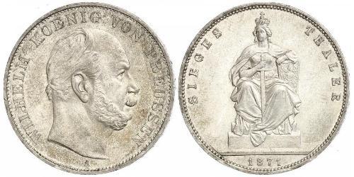 1 Thaler Regno di Prussia (1701-1918) Argento Wilhelm I, German Emperor (1797-1888)