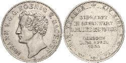 1 Thaler Regno di Sassonia (1806 - 1918) Argento Giovanni di Sassonia