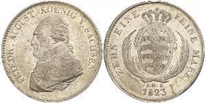1 Thaler Regno di Sassonia (1806 - 1918) Argento Federico Augusto I (re di Sassonia)