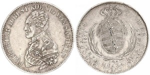 1 Thaler Regno di Sassonia (1806 - 1918) Argento Federico Augusto I (re di Sassonia)