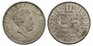 1 Thaler Regno di Sassonia (1806 - 1918) Argento 