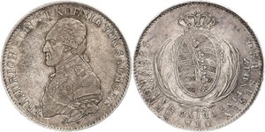 1 Thaler Regno di Sassonia (1806 - 1918) Argento Federico Augusto I (re di Sassonia)