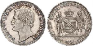 1 Thaler Regno di Sassonia (1806 - 1918) Argento Giovanni di Sassonia