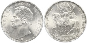 1 Thaler Regno di Sassonia (1806 - 1918) Argento Giovanni di Sassonia