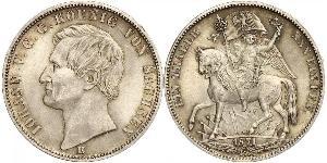 1 Thaler Regno di Sassonia (1806 - 1918) Argento Giovanni di Sassonia