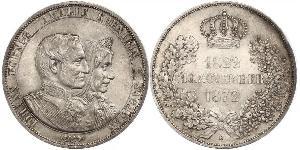 1 Thaler Regno di Sassonia (1806 - 1918) Argento Giovanni di Sassonia
