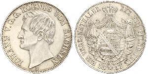 1 Thaler Regno di Sassonia (1806 - 1918) Argento Giovanni di Sassonia