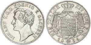 1 Thaler Regno di Sassonia (1806 - 1918) Argento Giovanni di Sassonia