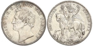 1 Thaler Regno di Sassonia (1806 - 1918) Argento Giovanni di Sassonia