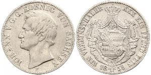 1 Thaler Regno di Sassonia (1806 - 1918) Argento Giovanni di Sassonia
