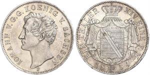 1 Thaler Regno di Sassonia (1806 - 1918) Argento Giovanni di Sassonia