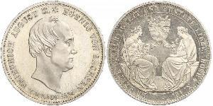 1 Thaler Regno di Sassonia (1806 - 1918) Argento Federico Augusto II di Sassonia
