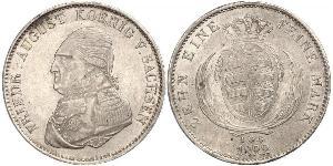 1 Thaler Regno di Sassonia (1806 - 1918) Argento Federico Augusto I (re di Sassonia)