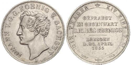 1 Thaler Regno di Sassonia (1806 - 1918) Argento Giovanni di Sassonia