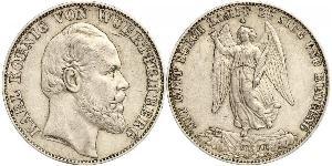1 Thaler Regno di Württemberg (1806-1918) Argento Carlo di Württemberg