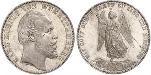 1 Thaler Regno di Württemberg (1806-1918) Argento Carlo di Württemberg