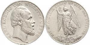 1 Thaler Regno di Württemberg (1806-1918) Argento Carlo di Württemberg
