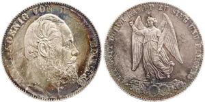 1 Thaler Regno di Württemberg (1806-1918) Argento Carlo di Württemberg