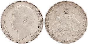 1 Thaler Regno di Württemberg (1806-1918) Argento Guglielmo I di Württemberg