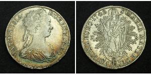 1 Thaler Sacro Romano Impero (962-1806) Argento Maria Theresa of Austria (1717 - 1780)