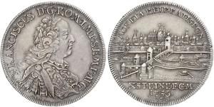 1 Thaler Sacro Romano Impero (962-1806) Argento Francesco I di Lorena(1708-1765)