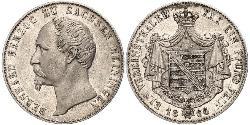 1 Thaler Sassonia-Meiningen (1680 - 1918) Argento Bernardo II di Sassonia-Meiningen