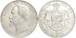 1 Thaler Sassonia-Meiningen (1680 - 1918) Argento Bernardo II di Sassonia-Meiningen