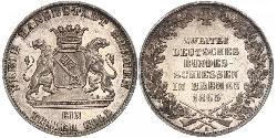 1 Thaler Stati federali della Germania / Brema (stato) Argento 