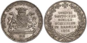 1 Thaler Stati federali della Germania / Brema (stato) Argento 