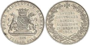 1 Thaler Stati federali della Germania / Brema (stato) Argento 