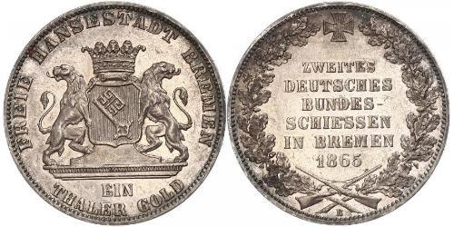 1 Thaler Stati federali della Germania / Brema (stato) Argento 