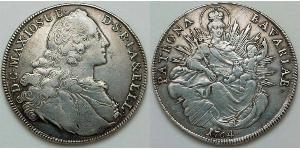1 Thaler Alemania Plata Maximiliano III José, Elector de Baviera(1727 – 1777)
