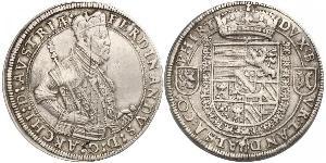 1 Thaler Alsacia Plata Fernando II de Austria (1529 – 1595)