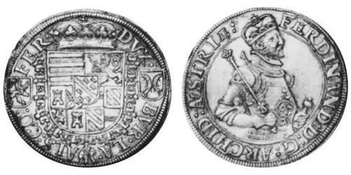 1 Thaler Alsacia Plata Fernando II de Austria (1529 – 1595)
