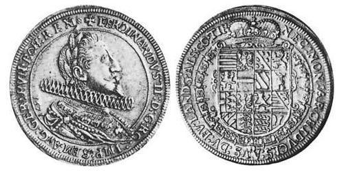 1 Thaler Alsacia Plata Fernando II de Austria (1529 – 1595)