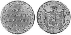 1 Thaler Anhalt-Bernburg (1603 - 1863) Plata Alexius Frederick Christian, Duke of Anhalt-Bernburg (1767 – 1834)
