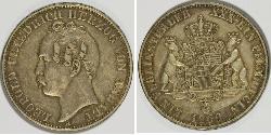 1 Thaler Anhalt-Dessau (1603 -1863) Plata Leopoldo IV de Anhalt (1794 – 1871)