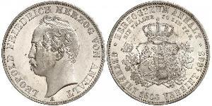 1 Thaler Anhalt-Dessau (1603 -1863) / Anhalt (1806 - 1918) Plata Leopoldo IV de Anhalt (1794 – 1871)