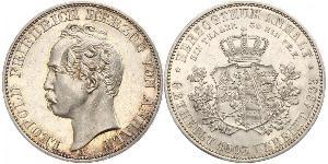 1 Thaler Anhalt-Dessau (1603 -1863) / Anhalt (1806 - 1918) Plata Leopoldo IV de Anhalt (1794 – 1871)
