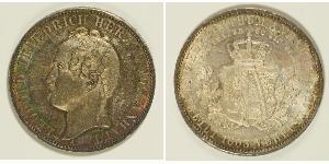 1 Thaler Anhalt-Dessau (1603 -1863) / Anhalt (1806 - 1918) Plata Leopoldo IV de Anhalt (1794 – 1871)