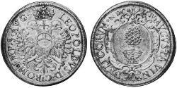 1 Thaler Augsburgo (1276 - 1803) Plata Leopoldo I de Habsburgo(1640-1705)