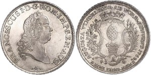 1 Thaler Augsburgo (1276 - 1803) Plata Francisco I del Sacro Imperio Romano Germánico(1708-1765)