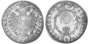 1 Thaler Augsburgo (1276 - 1803) Plata Fernando II de Habsburgo(1578 -1637)