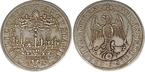 1 Thaler Augsburgo (1276 - 1803) Plata Fernando II de Habsburgo(1578 -1637)