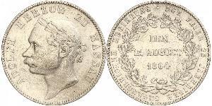 1 Thaler Ducado de Nassau (1806 - 1866) Plata Adolfo de Luxemburgo