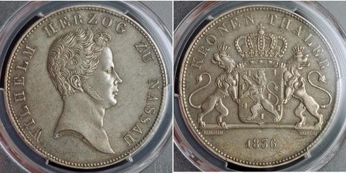 1 Thaler Ducado de Nassau (1806 - 1866) Plata Guillermo I de Nassau