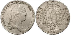 1 Thaler Electorado de Sajonia (1356 - 1806) Plata Augusto II de Polonia (1670 - 1733)